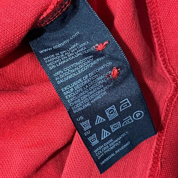 Tommy Hilfiger Polo Classic Fit Men's Short Sleeve Shirt Red Size Large - Picture 6 of 6